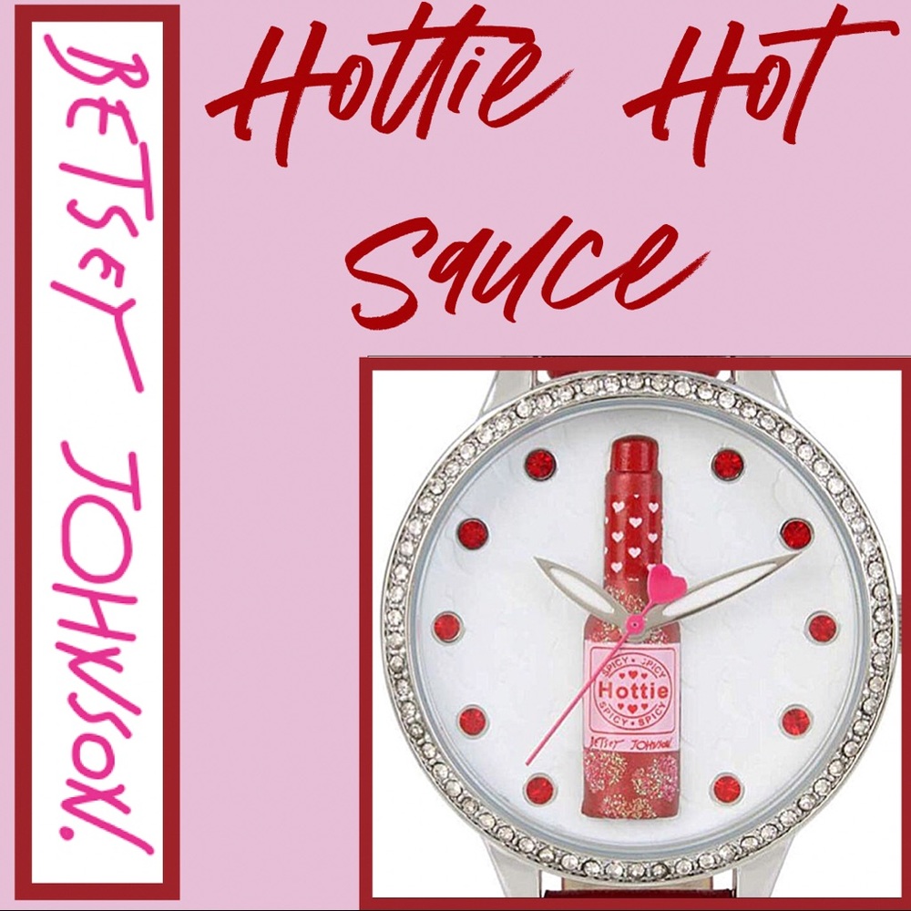 *Hottie Hot Sauce Betsey Johnson Watch NIB